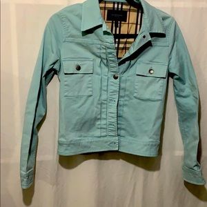 💕Incredibly cute Burberry jacket original print inside & under collar!